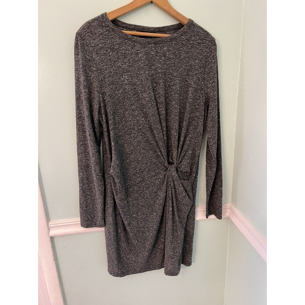 TOPSHOP 12 womens jersey knit dress side knit detail midi Long Sleeve